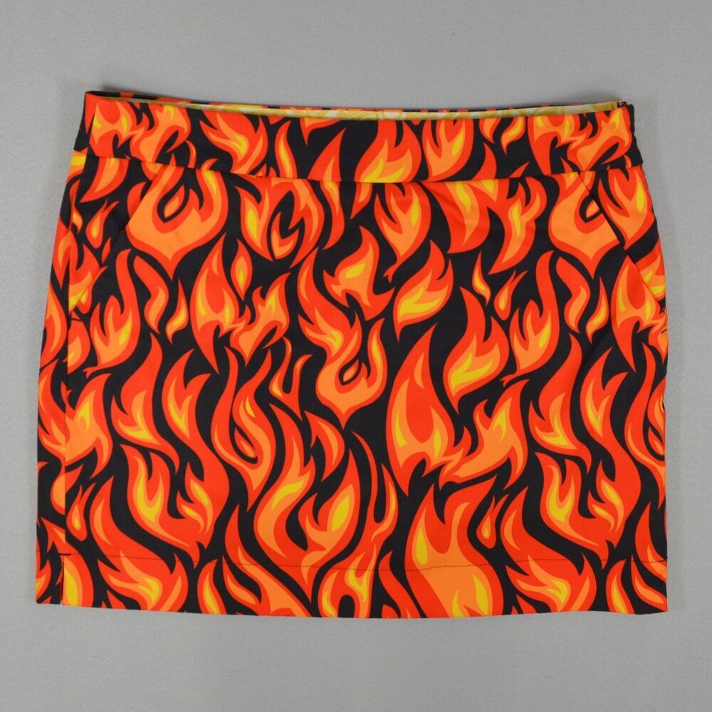๐ฅ Loudmouth Flame Golf Pickleball Tennis Skort Country Club Chaos Sz 10 - Picture 10 of 10